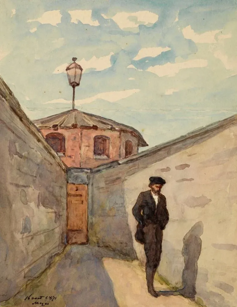 Gemälde La prison Mazas 12. Arrondissement im Jahr 1871 - Armand Gautier