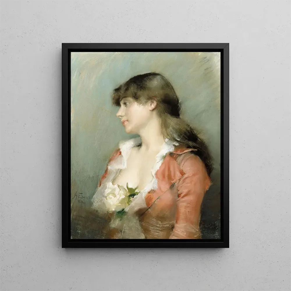 Gemälde Profil einer jungen Frau - Albert Edelfelt | Kunstdruck