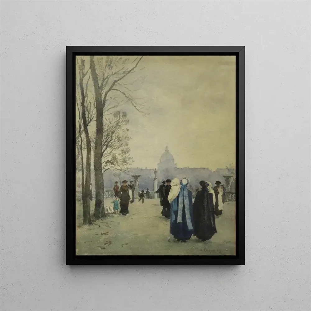 Gemälde Promenade im Park - Aleksander Gierymski | Kunstdruck