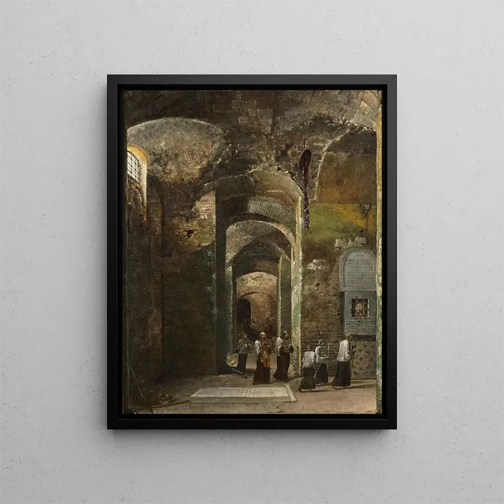 Gemälde Prozession der Krypta von San Martino ai Monti Rom - François Marius Granet | Kunstdruck