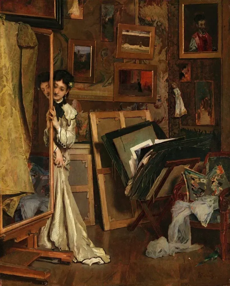 Gemälde Le Psyché Mon Studio - Alfred Stevens | Kunstdruck