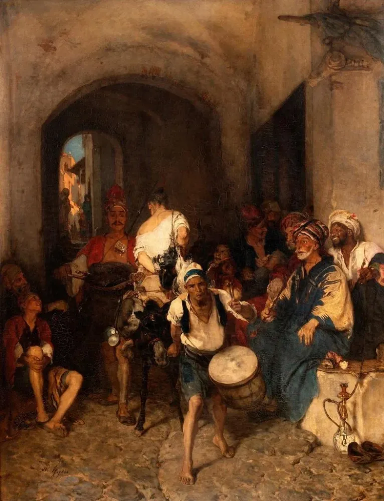 Gemälde Punition eines Hühnerdiebs Smyrna - Nikolaos Gyzis | Kunstdruck