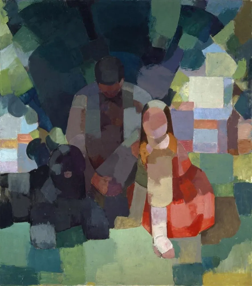 Gemälde Repos en plein air - Albert Müller | Kunstdruck