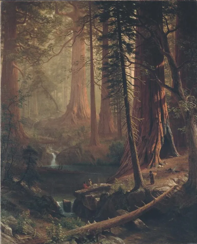 Gemälde Riesensequoias Kalifornien - Albert Bierstadt | Kunstdruck