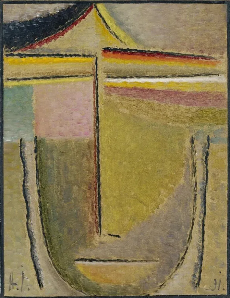 Gemälde Résumé Head Apollo - Alexej von Jawlensky