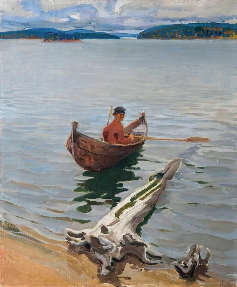 Gemälde Ruderer auf dem See - Akseli Gallen-Kallela | Kunstdruck