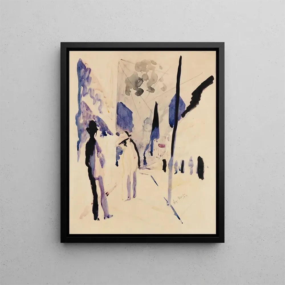 Gemälde Rue am Abend - August Macke | Kunstdruck