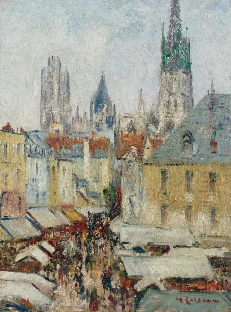 Gemälde Rue de l'Épicerie, Rouen - Gustave Loiseau | Kunstdruck