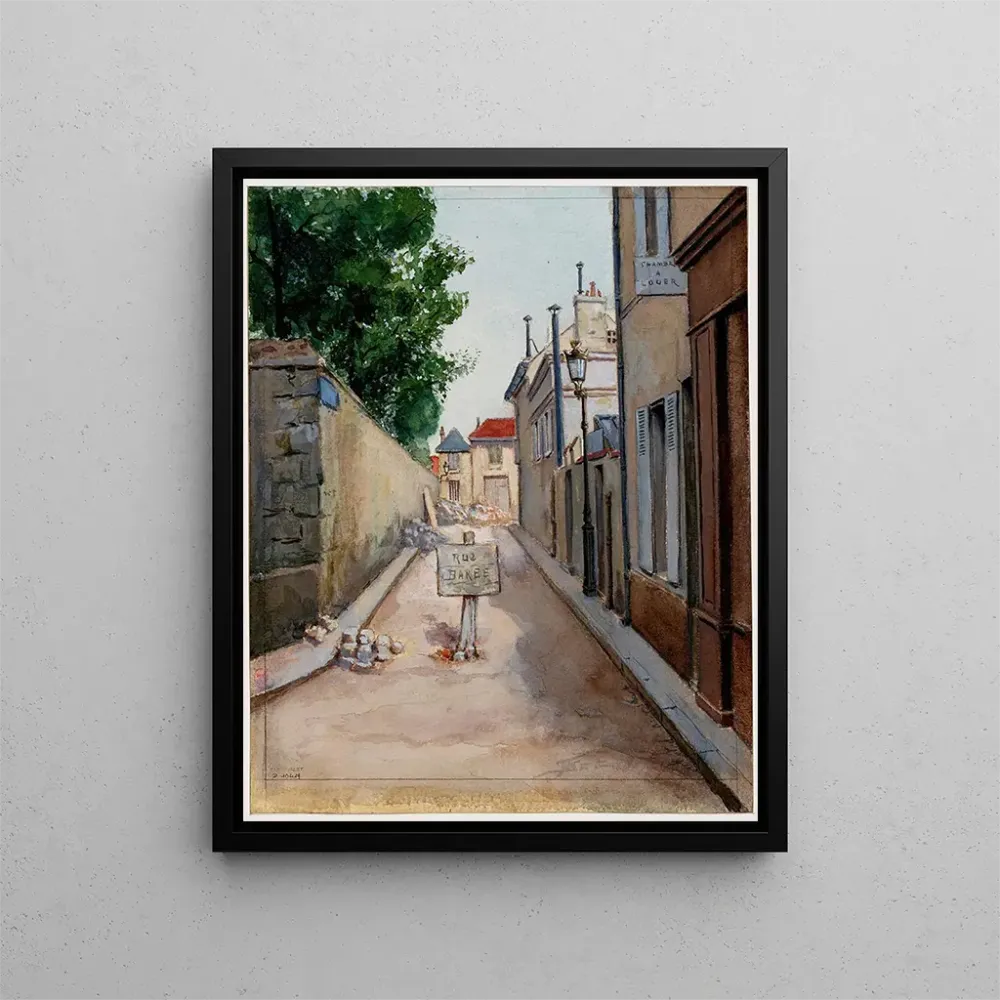 Gemälde Rue Olivier de Serres aufgenommen von der Rue Marmontel, Vaugirard, 2. Abschnitt - F. Sguin | Kunstdruck