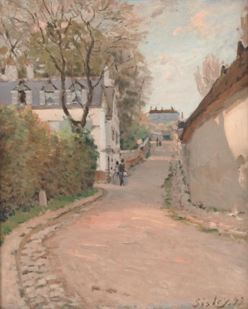 Gemälde Rue de Ville-d'Avray - Alfred Sisley | Kunstdruck