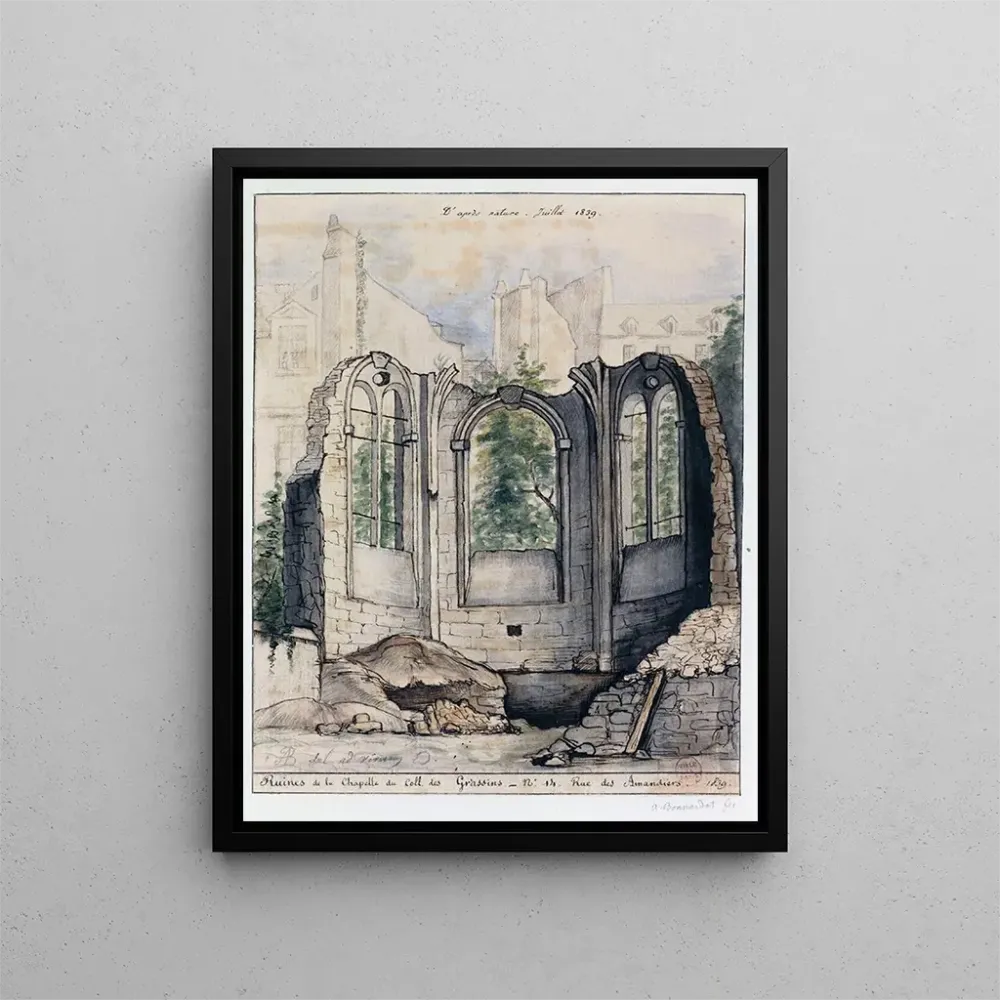 Gemälde Ruinen der Kapelle des Kollegiums der Grassins 14 rue des Amandins - Alfred Bonnardot | Kunstdruck