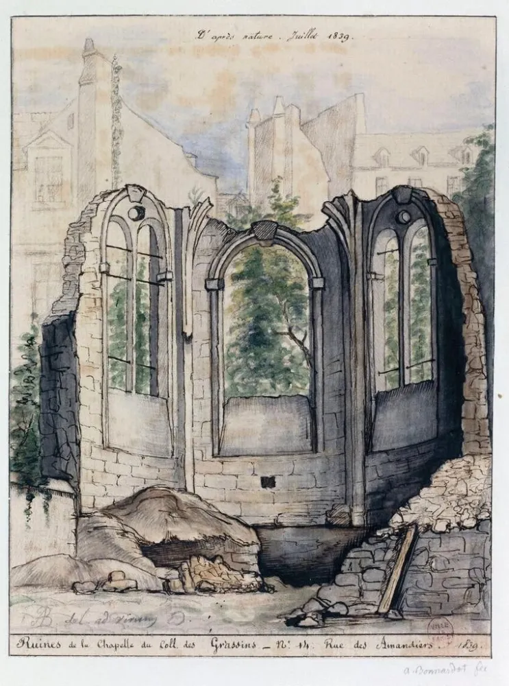 Gemälde Ruinen der Kapelle des Kollegiums der Grassins 14 rue des Amandins - Alfred Bonnardot | Kunstdruck