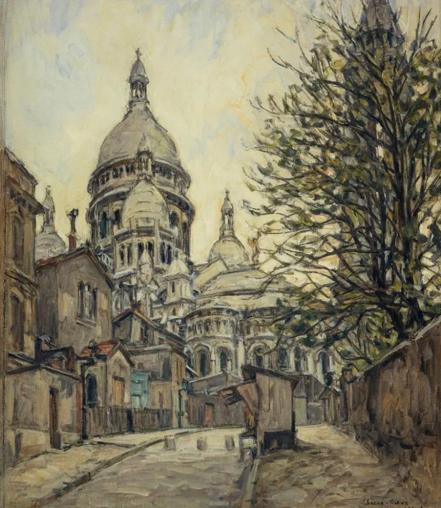 Gemälde Le Sacré - Cœur à Montmartre - Germain David - Nillet | Kunstdruck