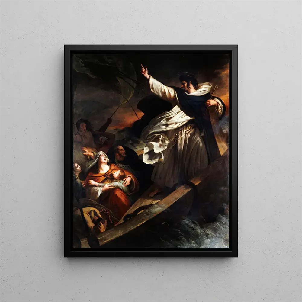 Gemälde Saint Thomas d'Aquin predigt das Vertrauen Gott während des Sturms - Ary Scheffer | Kunstdruck