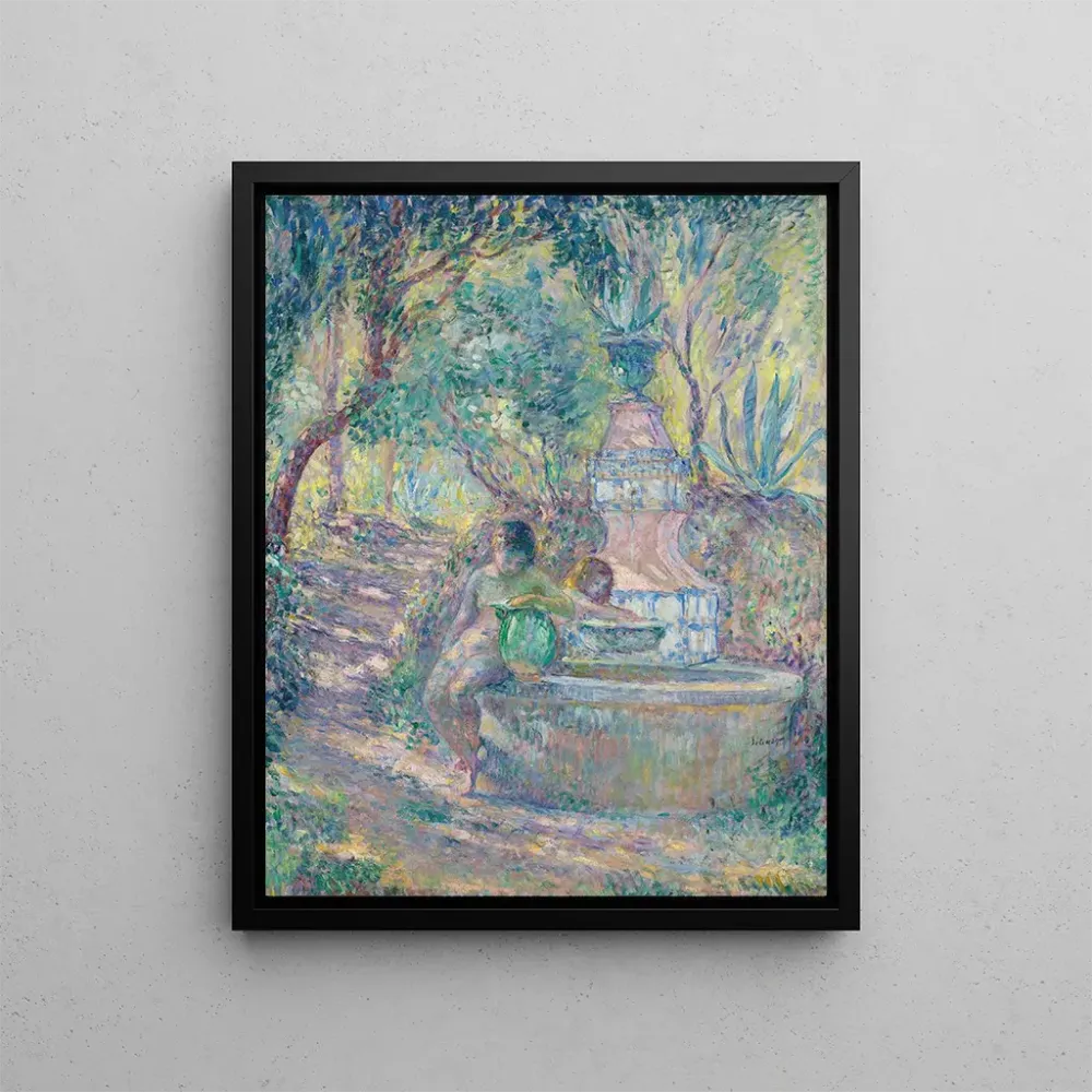 Gemälde Saint - Tropez, zwei junge Mädchen der Fontaine - Henri Lebasque | Kunstdruck