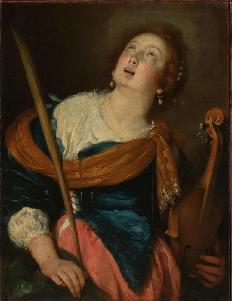Gemälde Sainte Cécile - Bernardo Strozzi | Kunstdruck