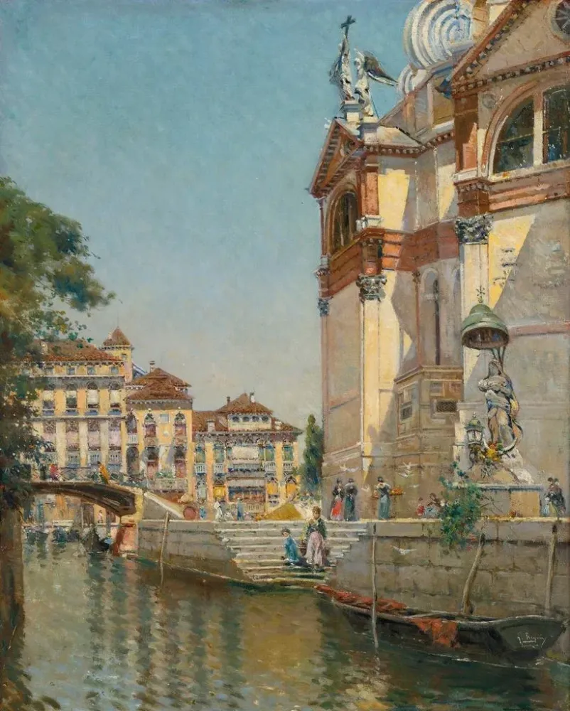 Gemälde Du côté de Santa Maria Della Salute - Antonio Marí de Reyna Manescau | Kunstdruck