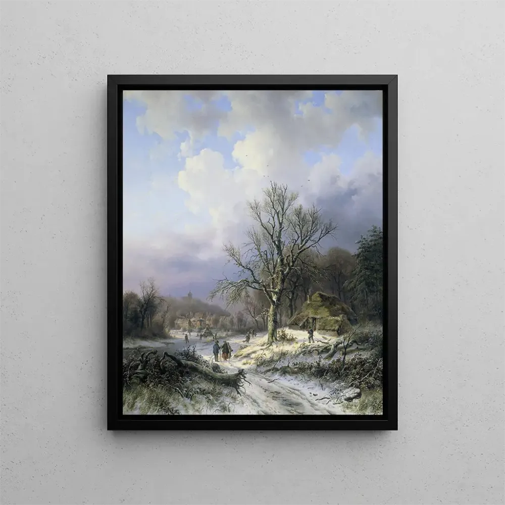 Gemälde Schneelandschaft - Alexander Joseph Daiwaille | Kunstdruck