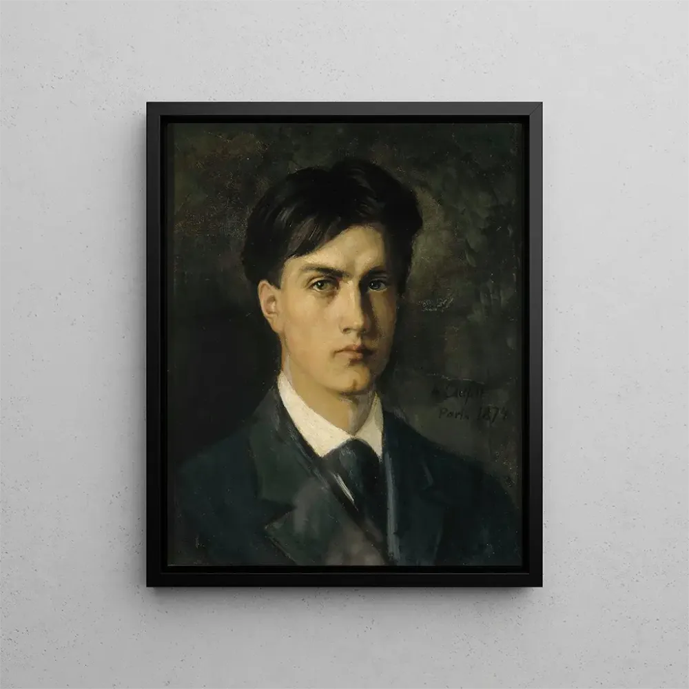 Gemälde Selbstporträt - Albert Edelfelt | Kunstdruck