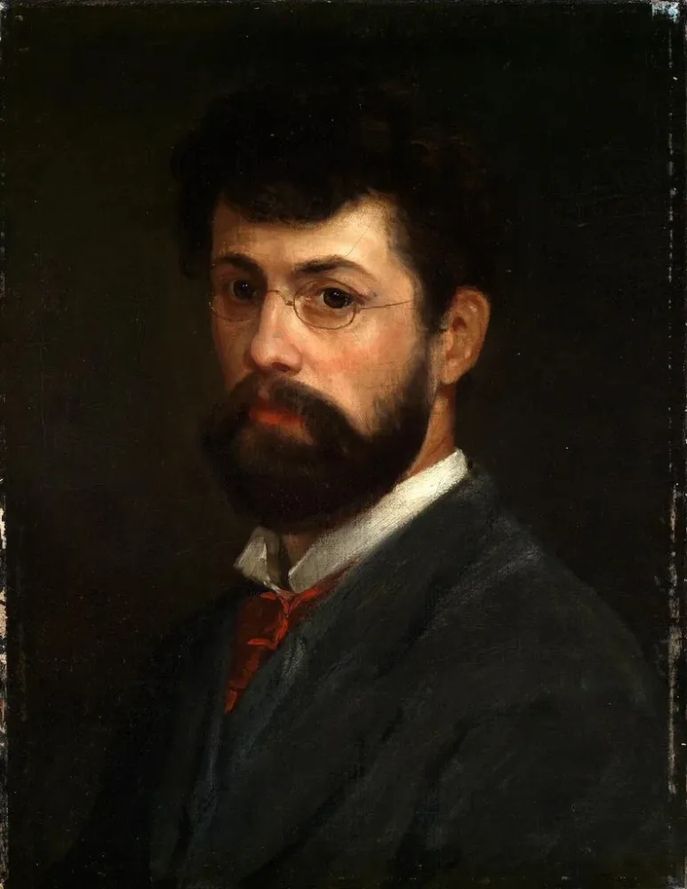 Gemälde Selbstporträt - Albert Lang | Kunstdruck