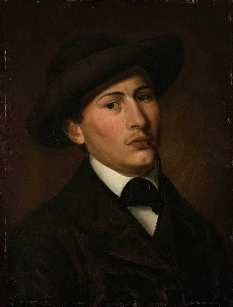 Gemälde Selbstporträt - Amaldus Nielsen | Kunstdruck