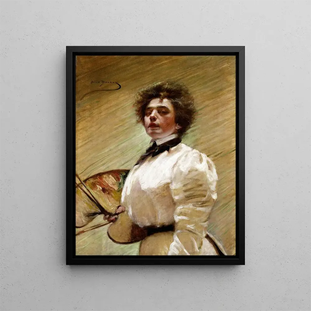 Gemälde Selbstporträt mit Palette - Alice Pike Barney | Kunstdruck