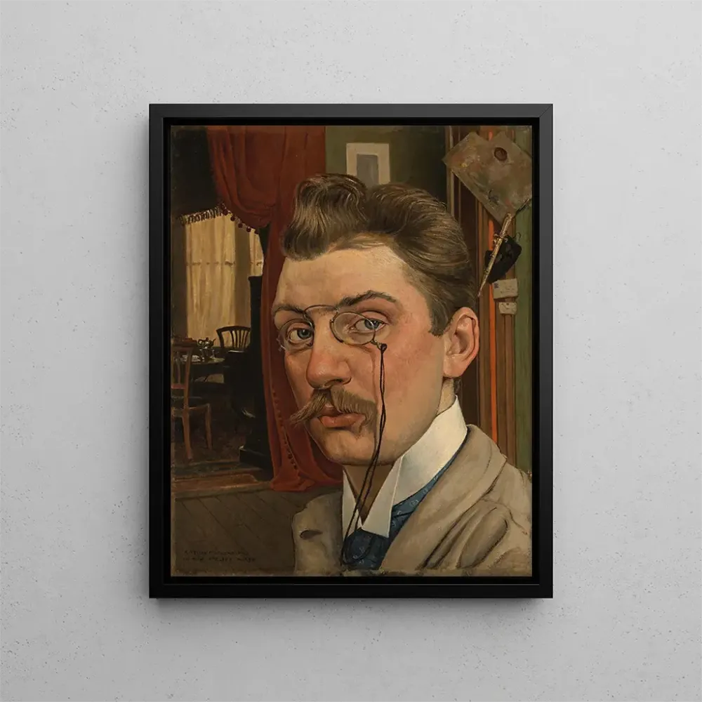 Gemälde Selbstporträt im Studio - Anton Molkenboer | Kunstdruck