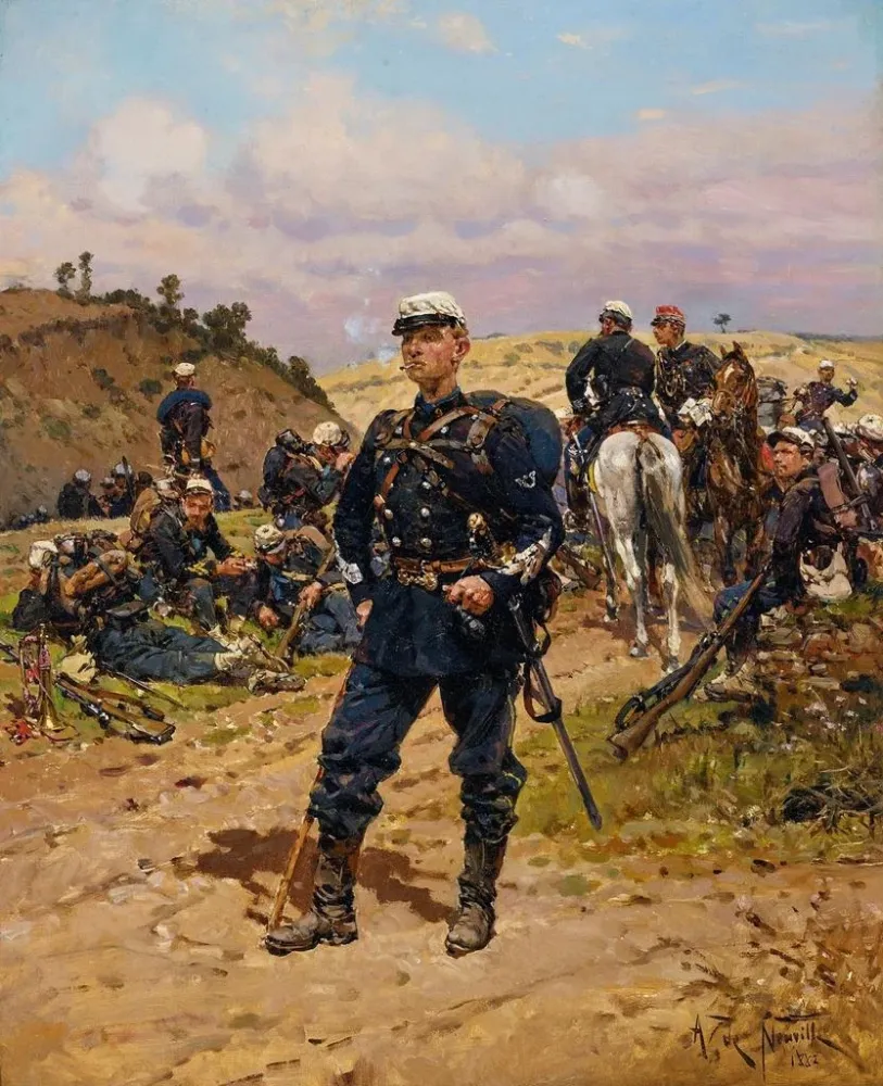 Gemälde Sergent - Major de chasseurs à pied - Alphonse Marie de Neuville | Kunstdruck