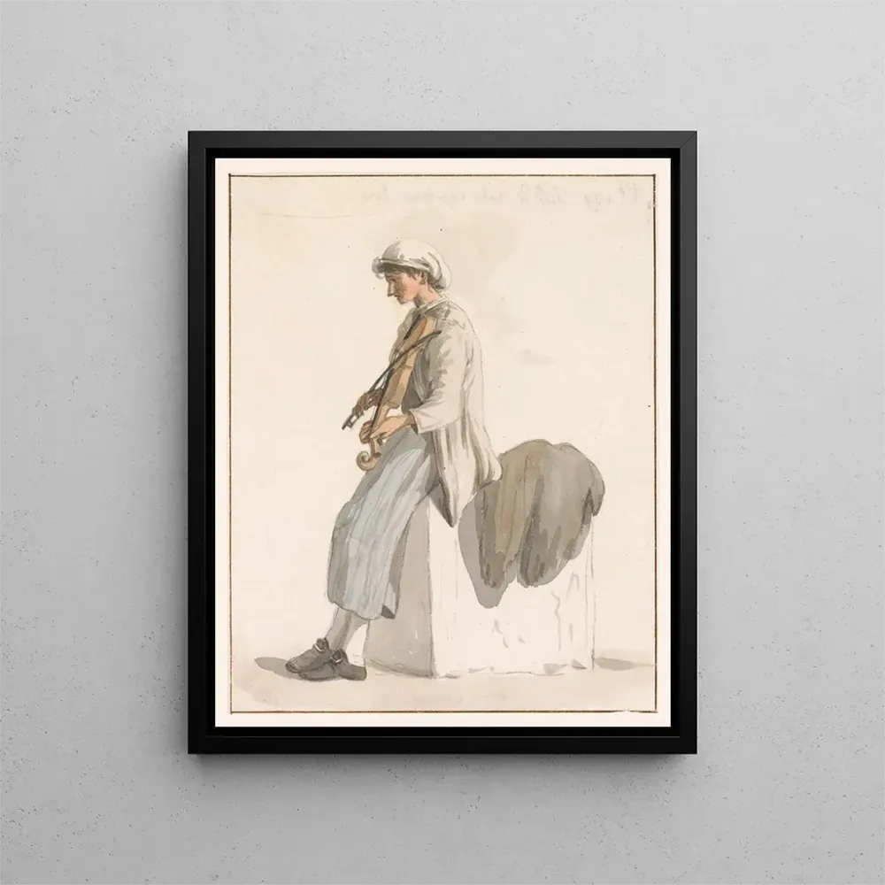 Gemälde Söhne des Kapitäns Eri mit einer Violine - Abraham Louis Rodolphe Ducros | Kunstdruck