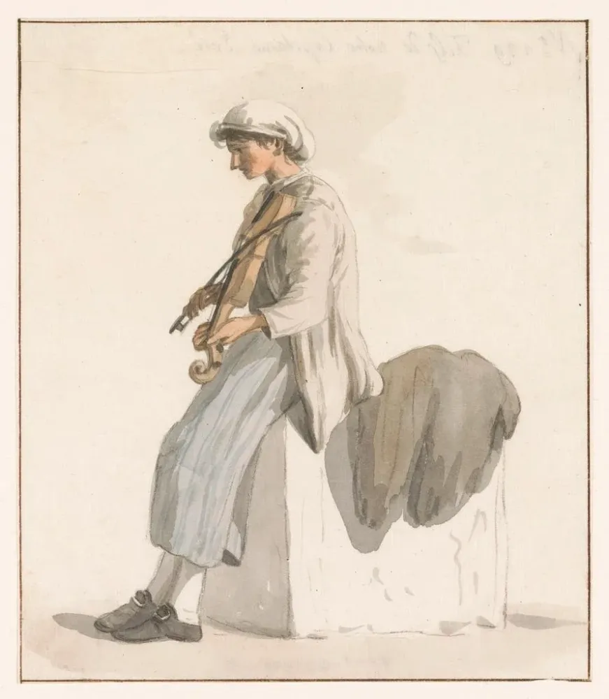 Gemälde Söhne des Kapitäns Eri mit einer Violine - Abraham Louis Rodolphe Ducros | Kunstdruck