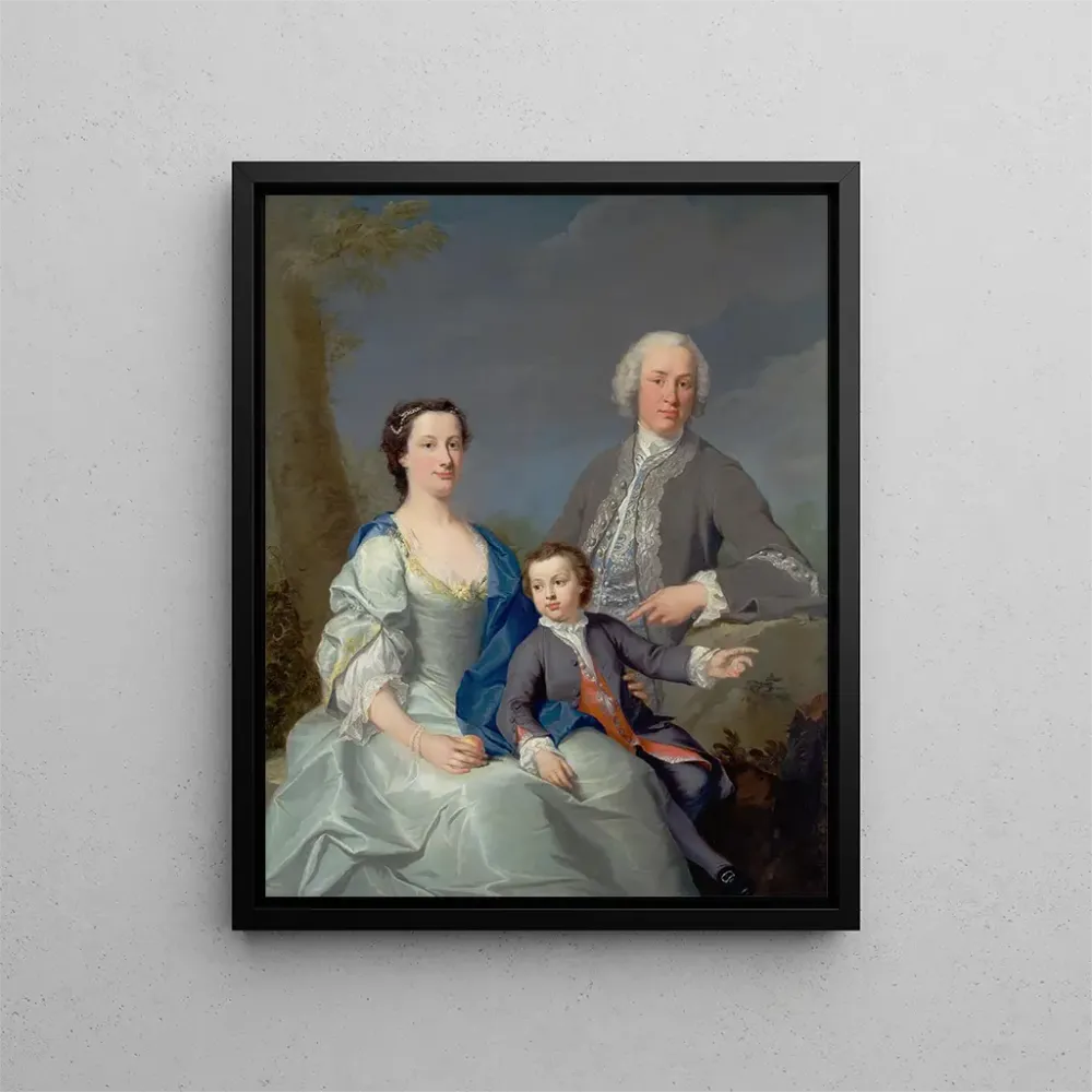 Gemälde Sir Robert und Lady Smyth mit ihrem Sohn Hervey - Andrea Soldi