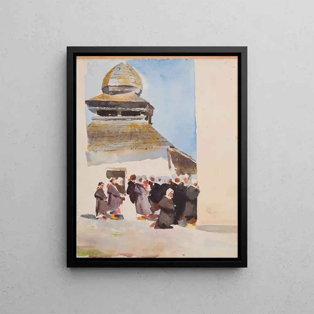 Gemälde Skizze für das Gemälde mit dem Titel Cerkiew na Pokuciu - Julian Falat | Kunstdruck