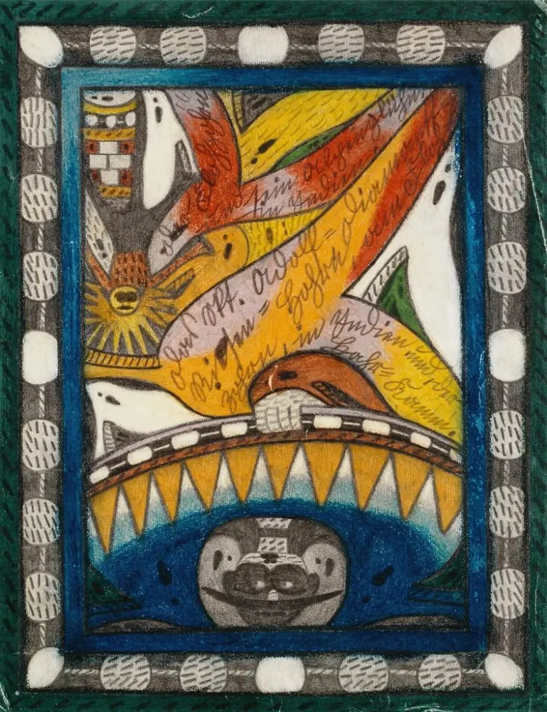 Gemälde Le Skt AdolfDiamanttGiantHohrn au Flohzohrn en Inde et le HahrKamm - Adolf Wölfli | Kunstdruck