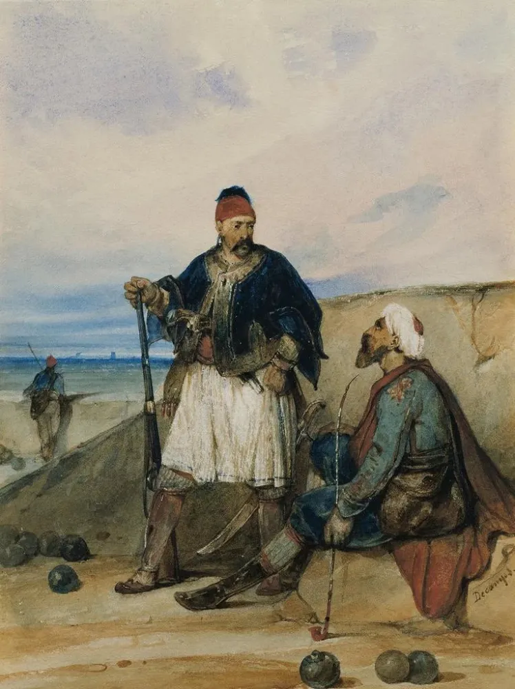 Gemälde Soldaten des Ostens - Alexandre-Gabriel Decamps | Kunstdruck