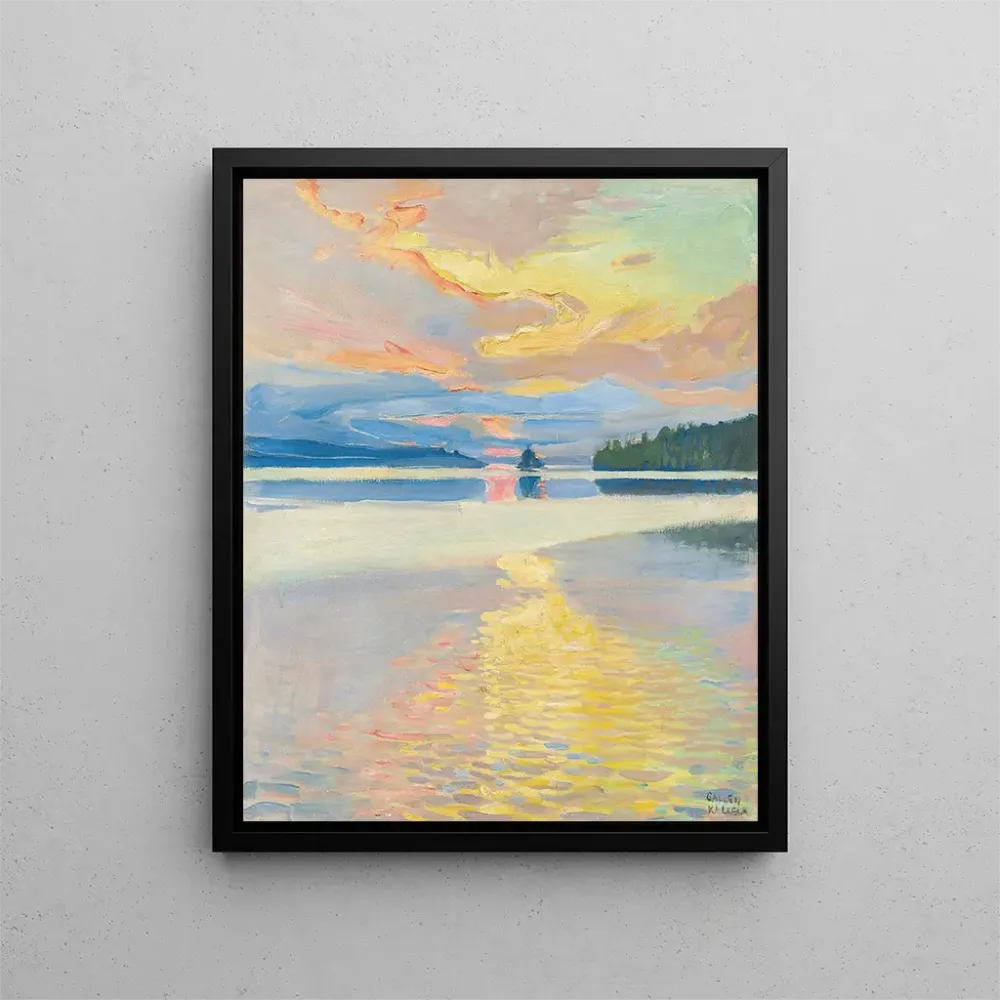 Gemälde Sonnenuntergang am See Ruovesi - Akseli Gallen-Kallela | Kunstdruck