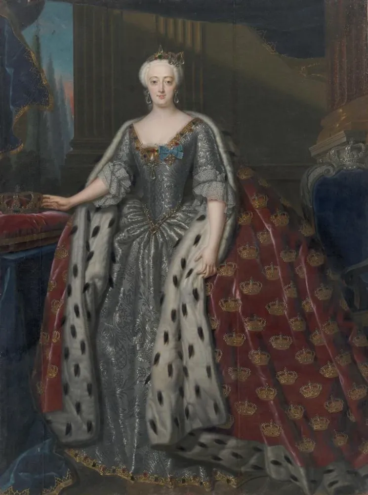 Gemälde Sophie Madeleine Christian VI Königin - Andreas Müller