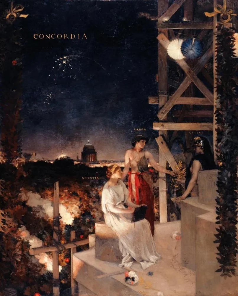 Gemälde Souvenir de fête à Paris - Jean Charles Cazin | Kunstdruck