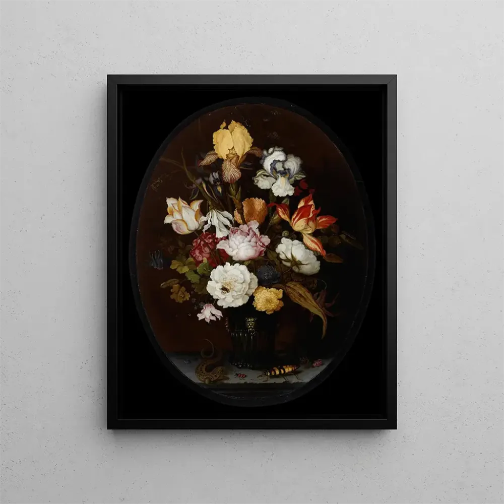 Gemälde Stillleben mit Blumen einer Glasvase - Balthasar van der Ast | Kunstdruck