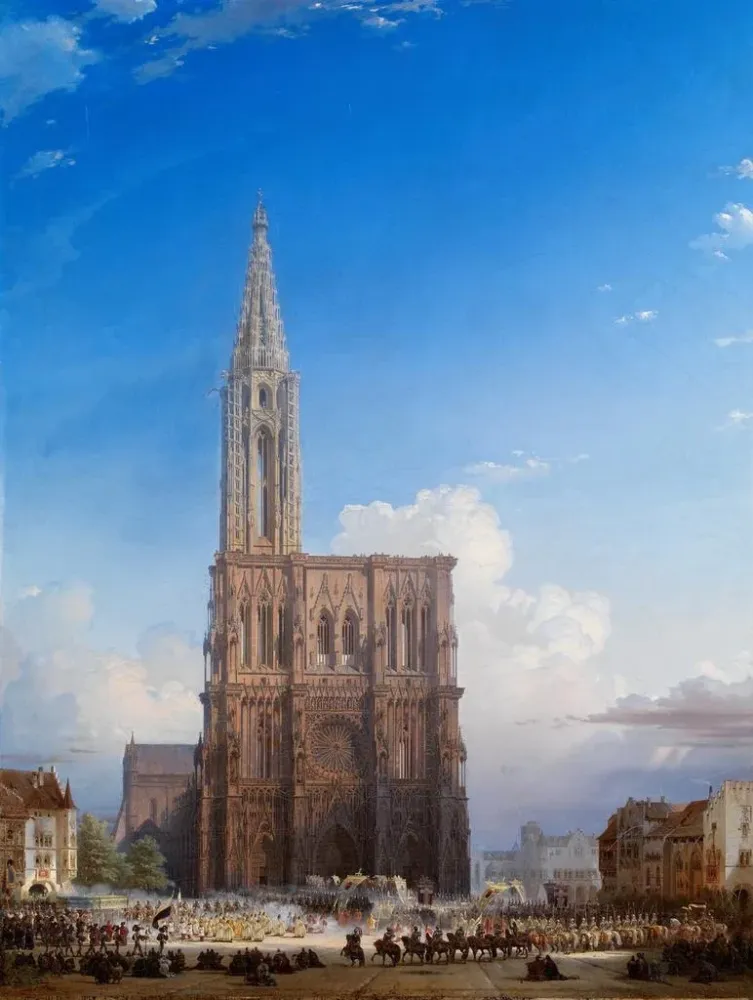Gemälde Strasbourg Münster - August von Bayer | Kunstdruck