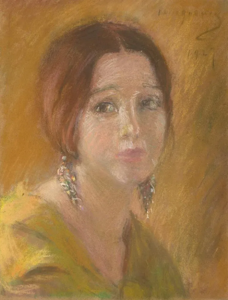 Gemälde Studie eines Frauenkopfes - Alice Pike Barney | Kunstdruck