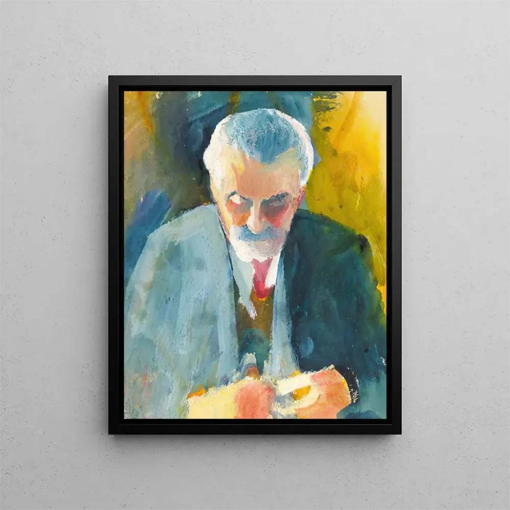 Gemälde Studie eines Porträts von Bernhard Koehler - August Macke | Kunstdruck