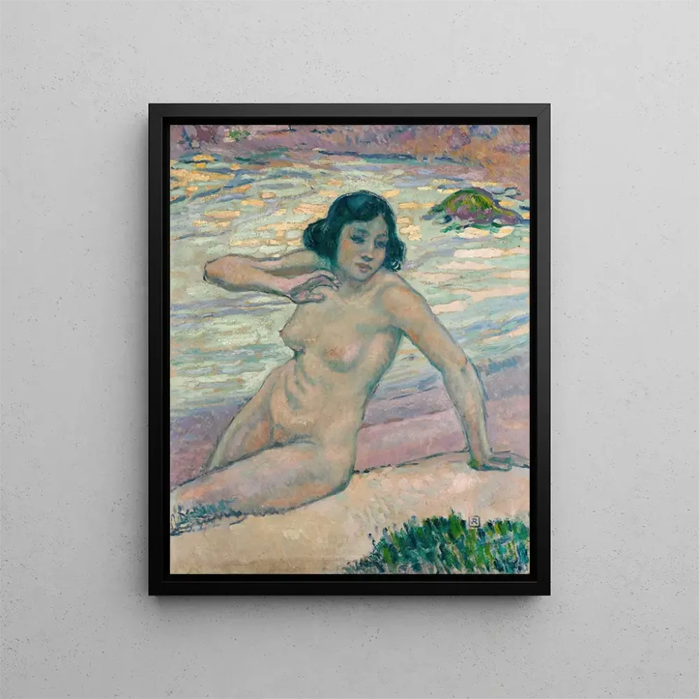 Gemälde Studie für Nach dem Baden, Studie eines Aktes - Théo van Rysselberghe | Kunstdruck