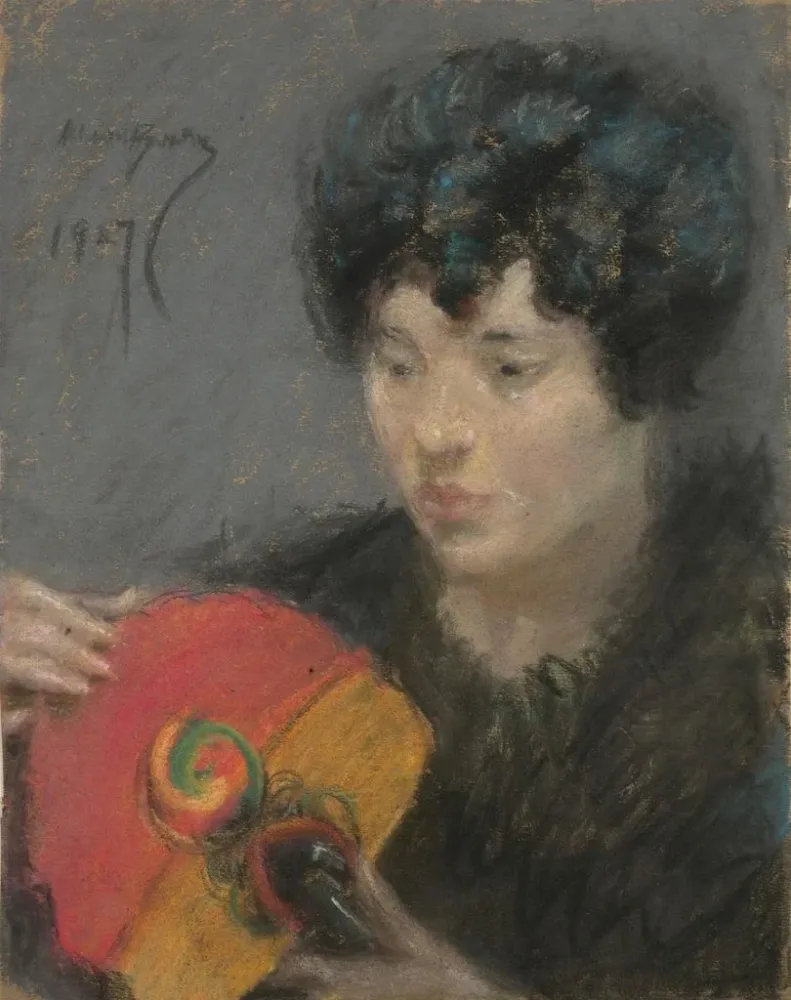 Gemälde Studium mit einem Ventilator - Alice Pike Barney | Kunstdruck