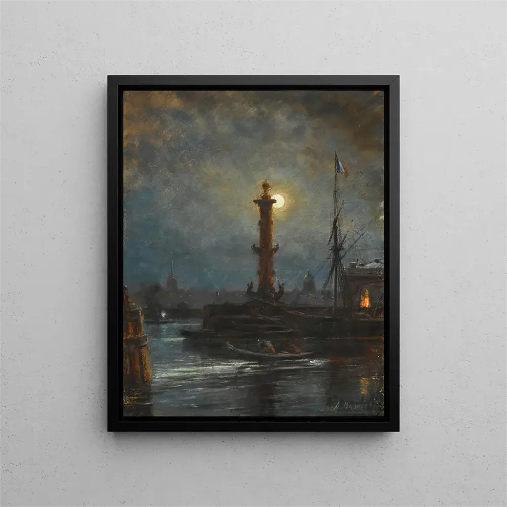 Gemälde Säulenrostrale Sankt Petersburg - Alexey Petrovich Bogolyubov | Kunstdruck