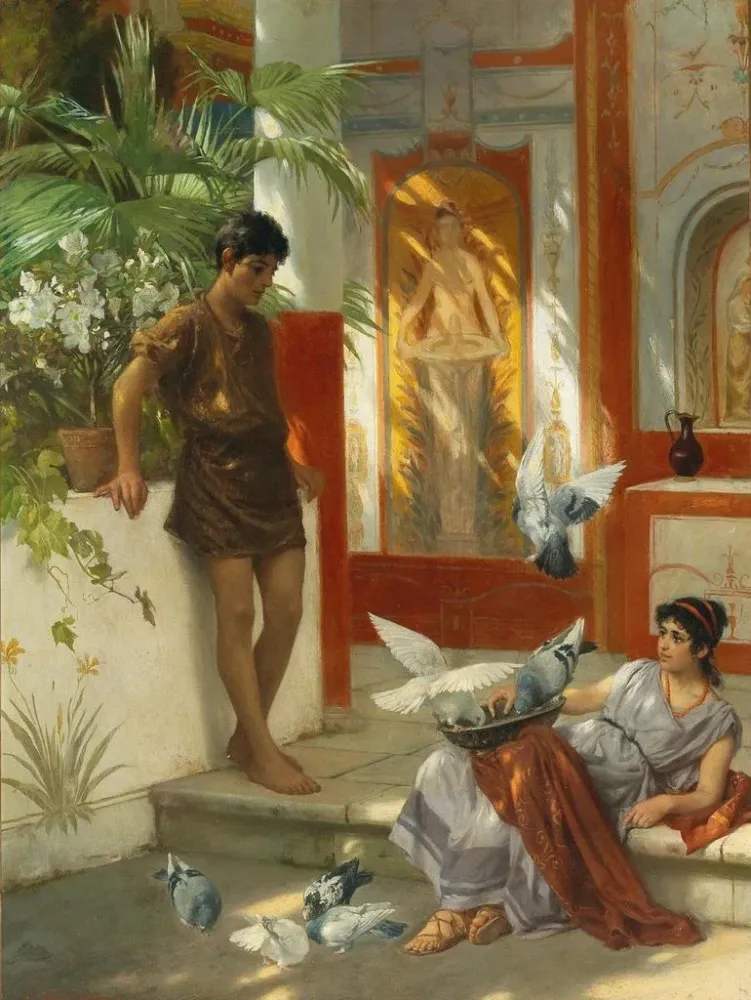 Gemälde Szene der antiken römischen Welt - Albert Tschautsch | Kunstdruck