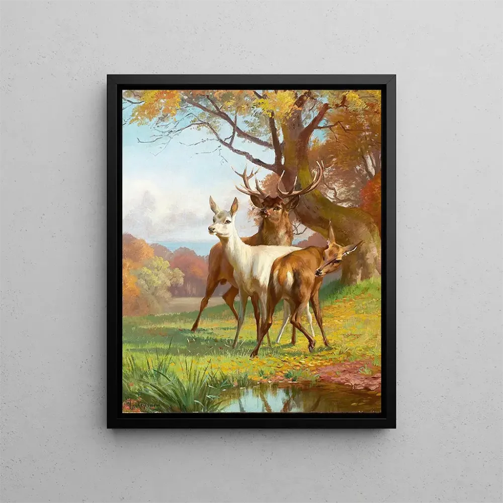 Gemälde Terrain forestier avec gibier sauvage - Adolf Mackeprang | Kunstdruck