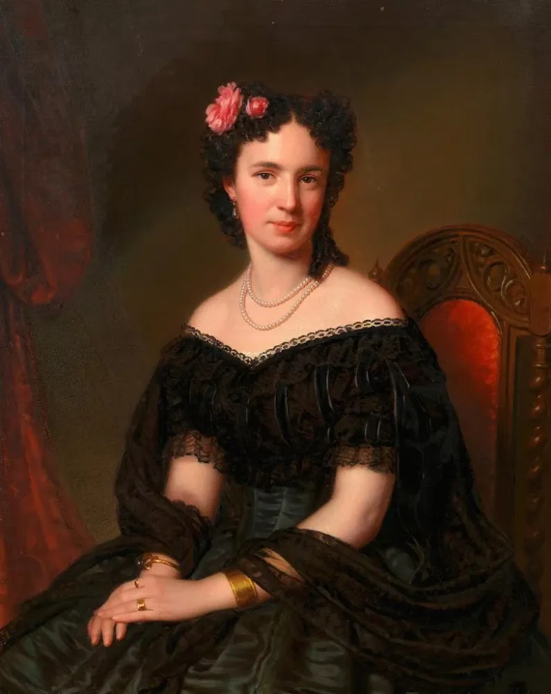 Gemälde Theresia Stricker née Grohe - Anton Einsle | Kunstdruck