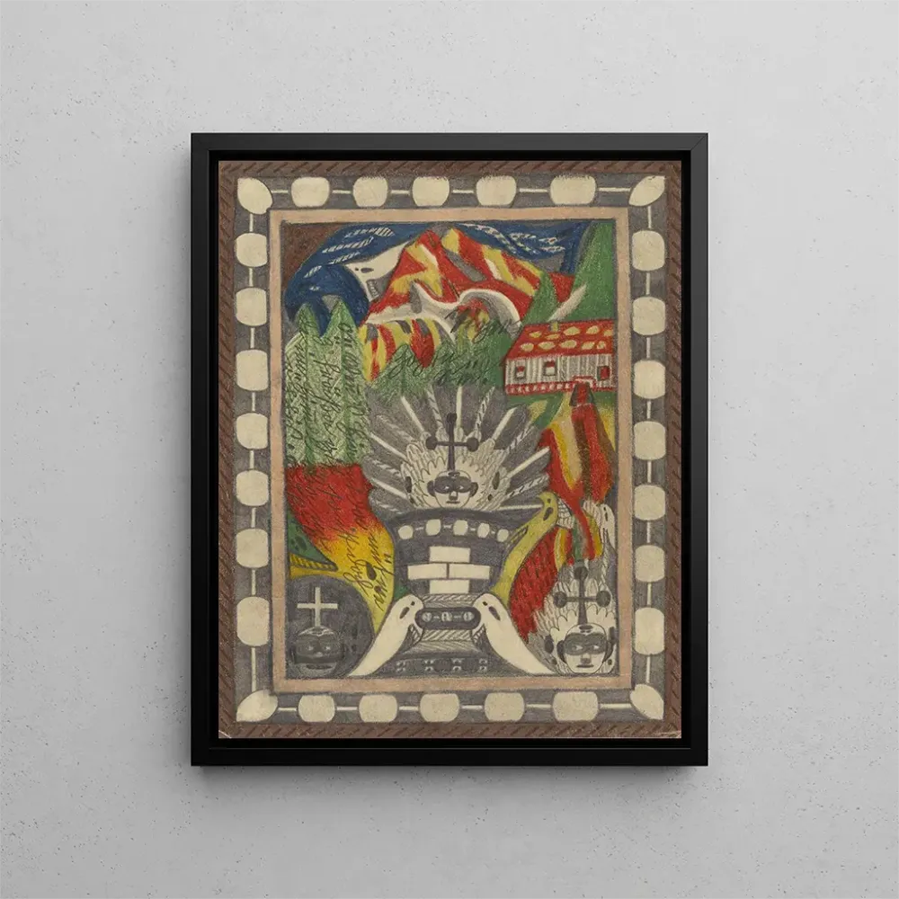 Gemälde TigerZohrnGéantGlacierHautes AlpesStok im Nordwesten Indiens - Adolf Wölfli | Kunstdruck