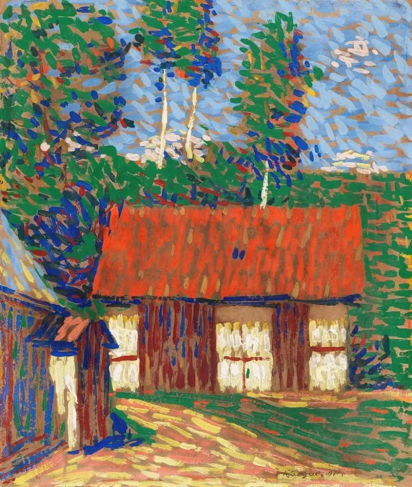 Gemälde Toit rouge - Arthur Segal | Kunstdruck