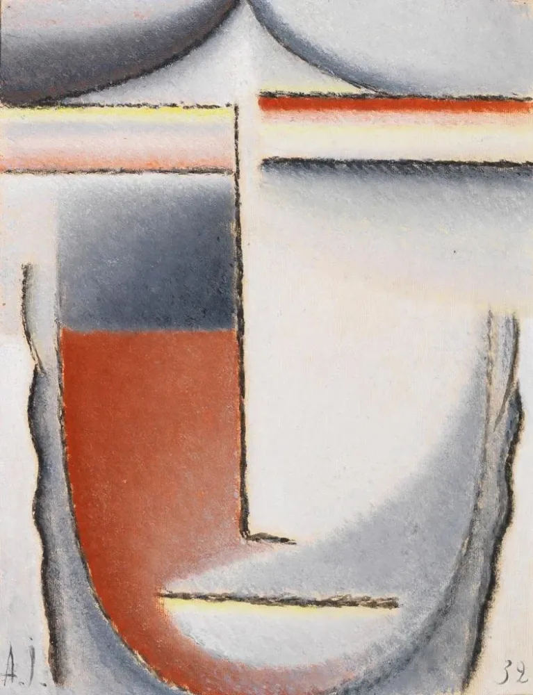 Gemälde Tête abstraite d'ambiance hivernale - Alexej von Jawlensky | Kunstdruck